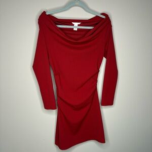 Short, off-the-shoulder dress